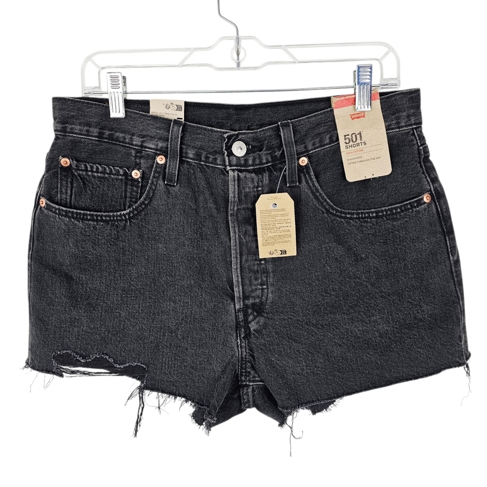NEW Levi's Black 501 Jeans Shorts #563270112
